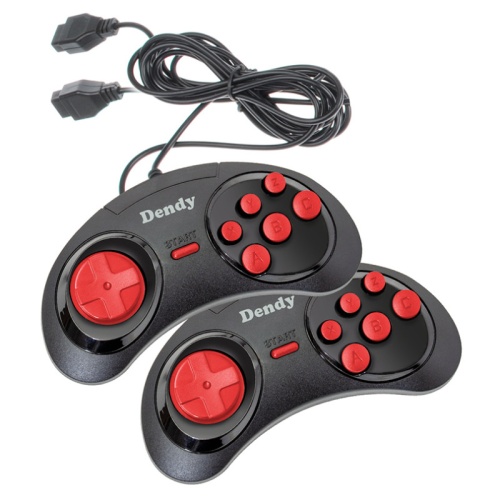 Джойстик 8-bit узкий разъем черный JS-064(красные кнопки) [8 BIT]